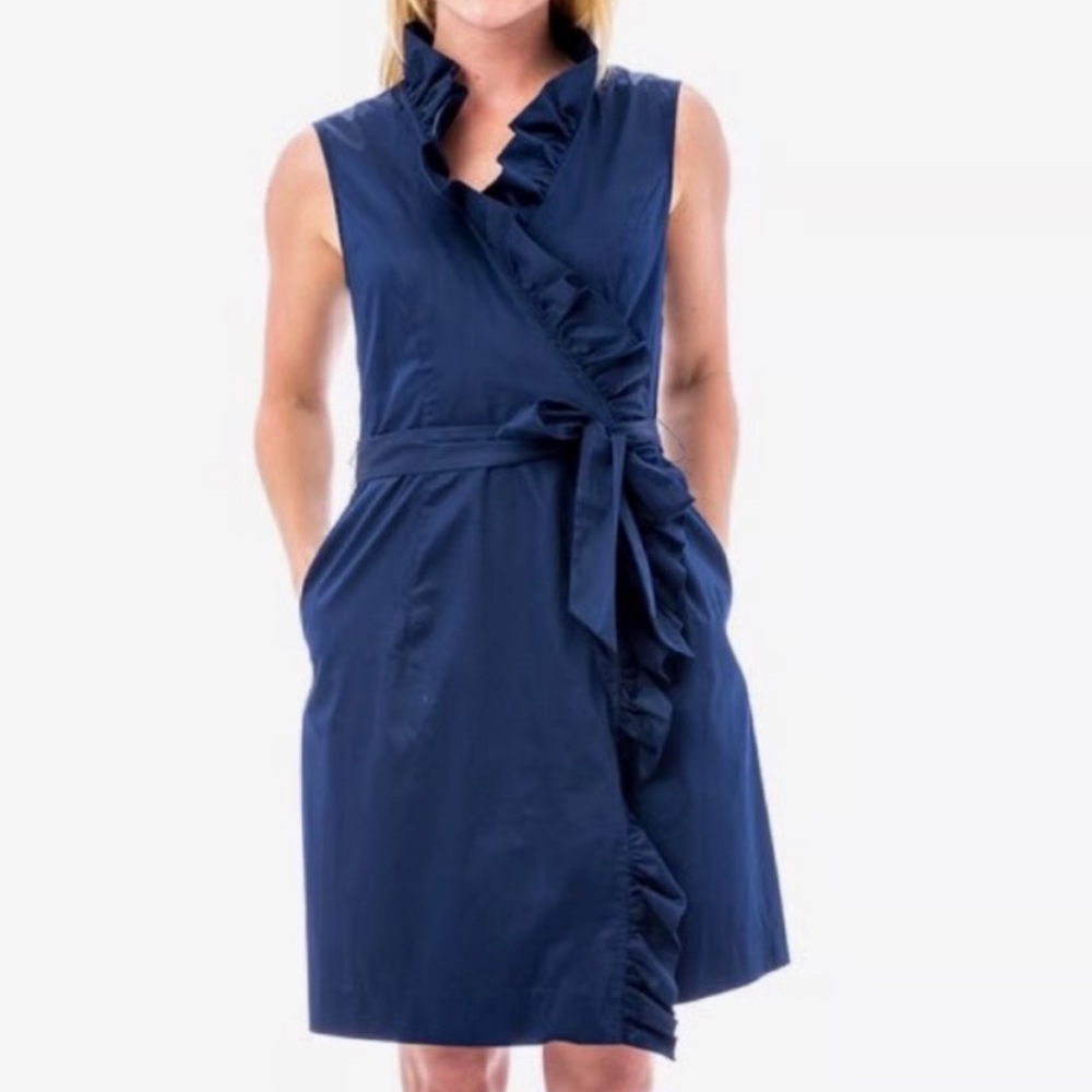 Elizabeth McKay Midnight Blue Ruffle Dress